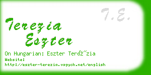 terezia eszter business card